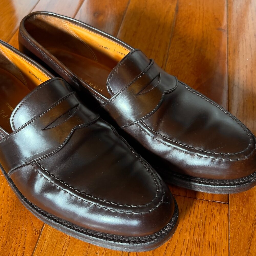 Ralph Lauren x Crockett & Jones Shell Cordovan Dark Brown Marlow Loafers US 10D